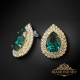Auskari „Jasmīns (Emerald)“ ar Swarovski® kristāliem