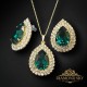 Komplekts sievietēm „Jasmīns (Emerald)“ ar Swarovski® kristāliem