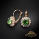 Auskari „Krāšņums II (Fern Green)“ ar Swarovski™ kristāliem