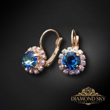 Auskari „Krāšņums II (Bermuda Blue)“ ar Swarovski® kristāliem