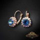 Auskari „Krāšņums II (Bermuda Blue)“ ar Swarovski® kristāliem