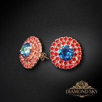 Earrings “Andrea (Bermuda Blue)” created with Crystals by Swarovski®