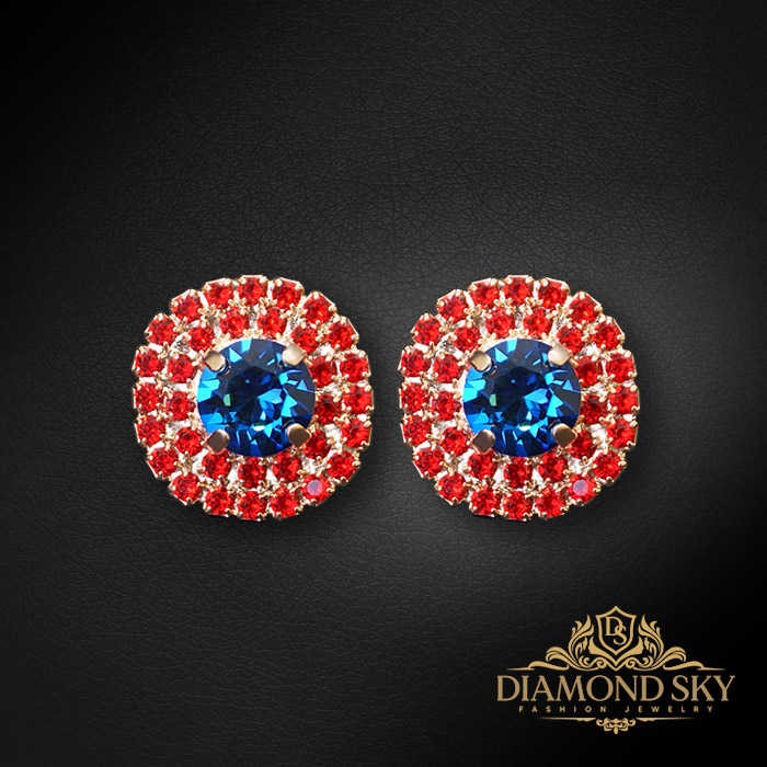Auskari „Andrea (Bermuda Blue)“ ar Swarovski® kristāliem