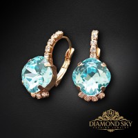 Auskari „Krēta (Aqua Bohemica)“ ar Preciosa® kristāliem