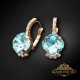 Auskari „Krēta (Aqua Bohemica)“ ar Preciosa® kristāliem