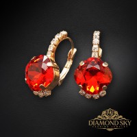 Earrings “Crete (Light Siam)” with Crystals by Preciosa™