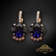 Auskari „Krēta (Dark Indigo)“ ar Preciosa® kristāliem
