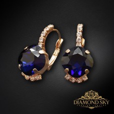 Auskari „Krēta (Dark Indigo)“ ar Preciosa® kristāliem