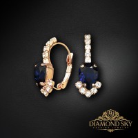 Auskari „Leonora II (Dark Indigo)“ ar Preciosa™ kristāliem
