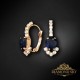 Auskari „Leonora II (Dark Indigo)“ ar Preciosa™ kristāliem