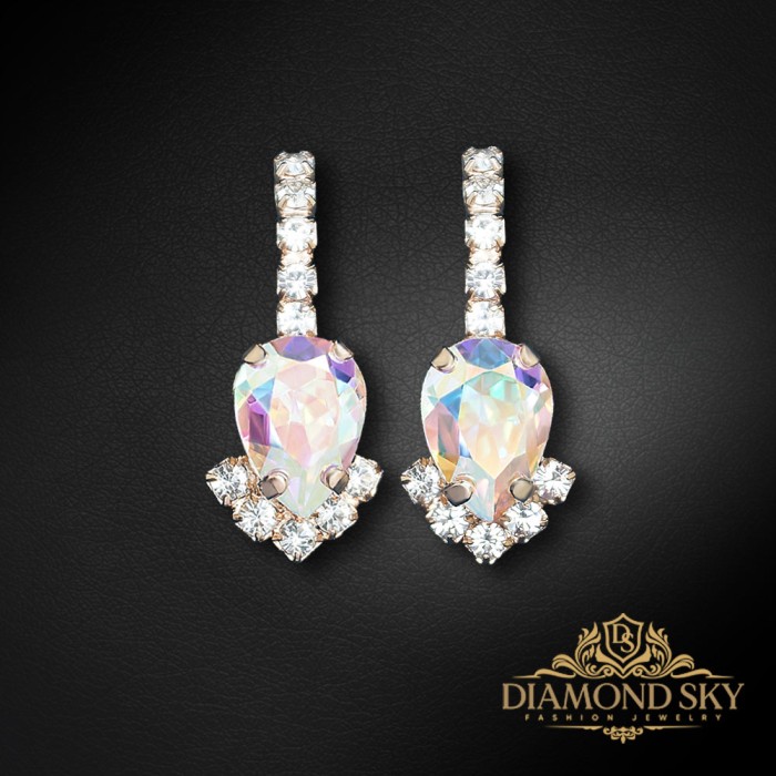 Auskari „Leonora II (Aurora Borealis)“ ar Preciosa® kristāliem
