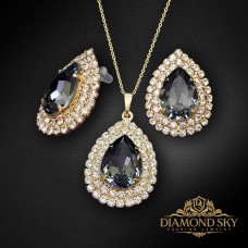 Komplekts sievietēm „Jasmīns (Silver Night)“ ar Swarovski® kristāliem