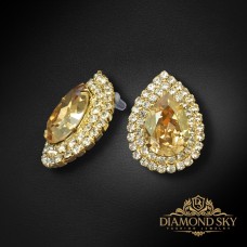 Auskari „Jasmīns (Golden Shadow)“ ar Swarovski™ kristāliem