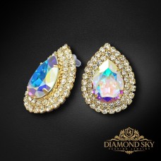 Auskari „Jasmīns (Aurora Borealis)“ ar Swarovski® kristāliem