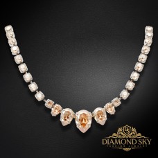 Kāzu kaklarota „Leonora (Golden Shadow)“ ar Swarovski™ kristāliem