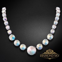 Kāzu kaklarota „Vasara (Aurora Borealis)“ ar Swarovski™ kristāliem