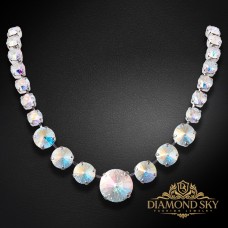 Kāzu kaklarota „Vasara (Aurora Borealis)“ ar Swarovski™ kristāliem