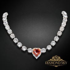 Kāzu kaklarota „Svētais Valentīns II (Red Magma)“ ar Swarovski™ kristāliem