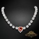 Kāzu kaklarota „Svētais Valentīns II (Red Magma)“ ar Swarovski™ kristāliem