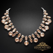 Kāzu kaklarota „Kristāla Zars (Golden Shadow)“ ar Swarovski™ kristāliem