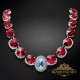 Kāzu kaklarota „Safi šarms (Scarlet)“ ar Swarovski™ kristāliem