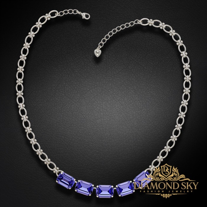 Kāzu kaklarota „Modern IV“ ar Swarovski™ kristāliem