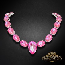 Kāzu kaklarota „Krāsu Sezona (Lotus Pink DeLite)“ ar Swarovski™ kristāliem