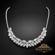 Kāzu kaklarota „Pavasaris (White Opal / Aurora Borealis)“ ar Swarovski™ kristāliem