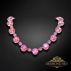 Kāzu kaklarota „Žilbinošais Mirdzums IV“ ar Swarovski™ kristāliem