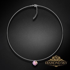 Neredzamais sudraba kulons (Aurora Borealis) ar Swarovski™ kristālu