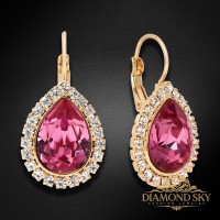 Серьги «Небесная Капля (Rose)» с кристаллами Swarovski®