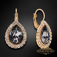 Earrings “Celestial Drop (Silver Night)” created with Crystals by Swarovski®