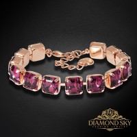 Bracelet “Imperial” (Amethyst) dazzling with Crystals by Swarovski®