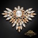 Broša „Varavīksnes zieds“ ar Swarovski™ kristāliem