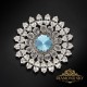 Broša „Lotoss“ ar Swarovski™ kristāliem