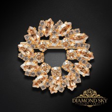 Broša „Kristāla vainags“ ar Swarovski™ kristāliem