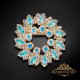 Broša „Kristāla vainags“ ar Swarovski™ kristāliem