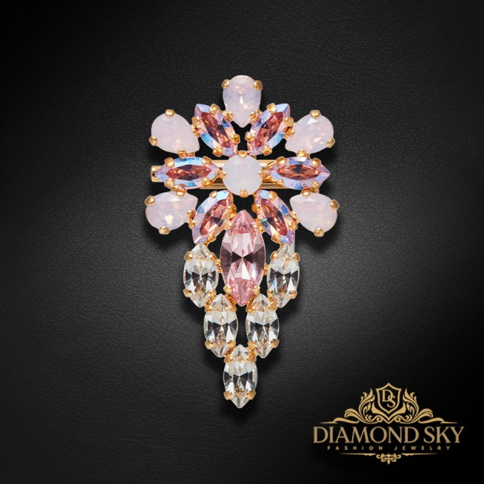 Broša „Mirtele“ ar Swarovski™ kristāliem