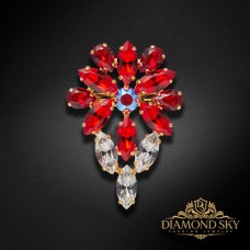 Broša DiamondSky „Mirtele II“ ar Swarovski™ kristāliem