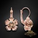 Auskari „Ziedu Krāšņums (Golden Shadow)“ ar Swarovski™ kristāliem
