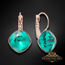 Auskari „Žilbinošais Mirdzums IV (Emerald)“ ar Swarovski® kristāliem