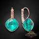 Auskari „Žilbinošais Mirdzums IV (Emerald)“ ar Swarovski® kristāliem