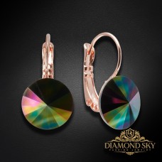 Auskari „Klaris II (Rainbow Dark)“ ar Swarovski™ kristāliem