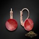 Auskari „Klaris II (Light Coral)“ ar Swarovski™ kristāliem