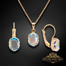Komplekts „Baroka Spogulis (Aurora Borealis)“ ar Swarovski™ kristāliem