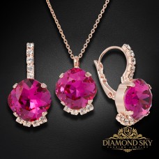 Komplekts sievietēm „Krēta (Fuchsia)“ ar Preciosa® kristāliem