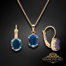 Komplekts „Baroka Spogulis (Meridian Blue)“ ar Swarovski™ kristāliem