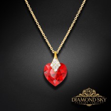 Sudraba kulons „Cute Valentine (Light Siam)“ ar Swarovski® kristāliem