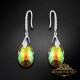 Sudraba auskari „Baroks II (Vitrail Medium)“ ar Swarovski® kristāliem