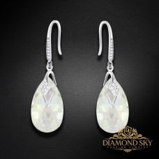 Sudraba auskari „Baroka III (Moonlight)“ ar Swarovski™ kristāliem
